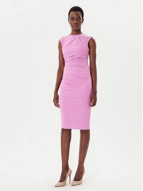 Rinascimento Rinascimento Koktel haljina CFC0125332003 Ružičasta Slim Fit