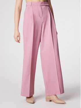 Simple Simple Текстилни панталони SPD019 Розов Regular Fit