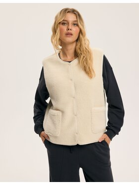 Esotiq Esotiq Bezrękawnik 44121 Biały Regular Fit