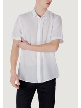 Antony Morato Antony Morato Camicia ADALIA REGULAR FIT WITH LOGOED METAL BADGE Bianco Regular Fit