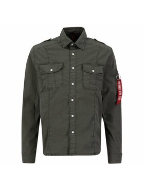Alpha Industries Alpha Industries Koszula AI.136426-136-S Szary Slim Fit