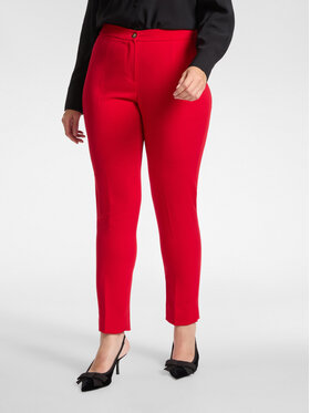 Elena Mirò Elena Mirò Spodnie materiałowe P180P000393N016 Czerwony Regular Fit