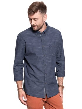 Mustang Mustang Camicia CLEMENS BDC SLUB Blu Regular Fit