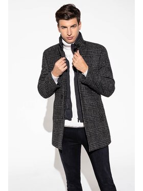 PAWO PAWO Płaszcz BERKELEY Szary Slim Fit