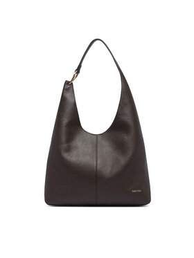 Calvin Klein Calvin Klein Torbica Slouchy Leather Md Shoulder Bag LV04F3543G Smeđa