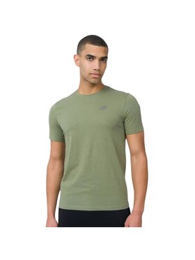 4F 4F T-Shirt 4FWSS25TTSHM3096-44S Zielony Regular Fit