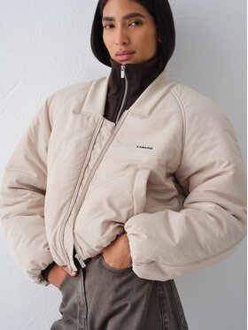 La Mania La Mania Kurtka bomber RAVELLE Kremowy Basic Fit