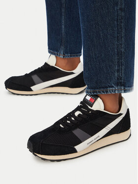 Tommy Jeans Tommy Jeans Sneakersy Retro Runner Archive Open Mesh EM0EM01715 Czarny