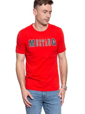 Mustang Mustang T-Shirt ALEX LOGO TEE Czerwony Regular Fit