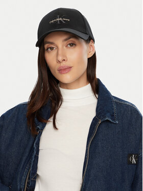 Calvin Klein Calvin Klein Czapka z daszkiem Mono Logo Embro K60K612317 Czarny