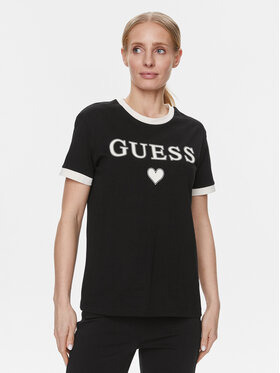 Guess Guess T-Shirt Caryl V4RI04 K8FQ4 Μαύρο Regular Fit