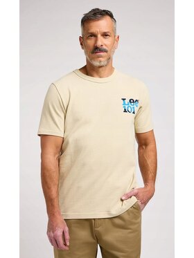 Lee Lee T-Shirt 101 Tee Beżowy Regular Fit