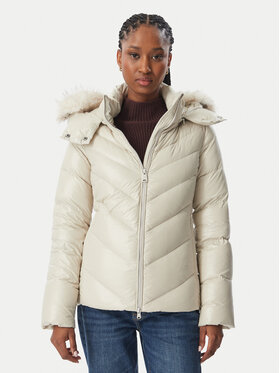 Hetregó Hetregó Pūkinė striukė Inari 8R624KF 26W004 Kreminė Slim Fit