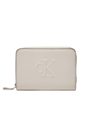 Calvin Klein Jeans Calvin Klein Jeans Portofel pentru femei Sculpted Med Zip Around Wallet LV04K1004G Écru