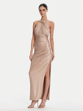 Fracomina Fracomina Вечірня сукня FQ25SD3002W798T4 Золотий Slim Fit