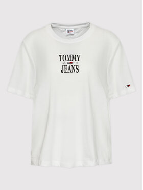Tommy Jeans Curve Tommy Jeans Curve Tricou Essential DW0DW12996 Alb Regular Fit
