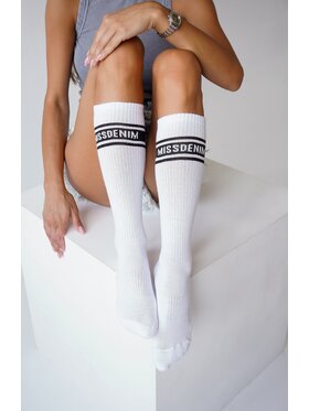 MissDenim MissDenim Skarpety wysokie damskie Long Front Biały
