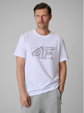 4F 4F T-Shirt COMMERCIAL 12 Biały Regular Fit