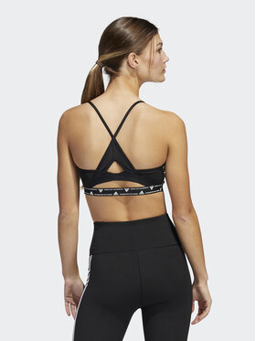 Adidas Špotni Nedrček Adidas Aeroreact Training Light-Support 3-Stripes Bra HC7862 Črna