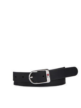 Tommy Hilfiger Tommy Hilfiger Dámský pásek Essential Flag Silver 2.5 AW0AW15380 Černá
