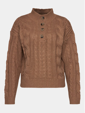 Brave Soul Brave Soul Sweter LK-286MOMPOX Brązowy Regular Fit