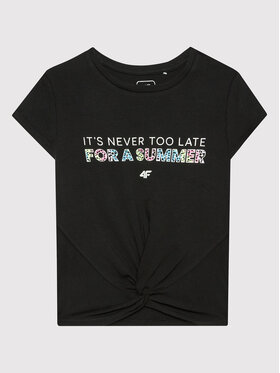 4F 4F T-Shirt HJL22-JTSD010 Czarny Regular Fit