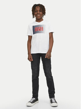 Jack&Jones Junior Jeans Hlače Glenn 12244074 Črna Slim Fit