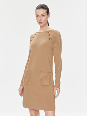 Luisa Spagnoli Luisa Spagnoli Трикотажна сукня Mitezza 58121 Коричневий Regular Fit