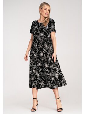 FIGL FIGL Koktejlové šaty M1181 Čierna A-Line Fit