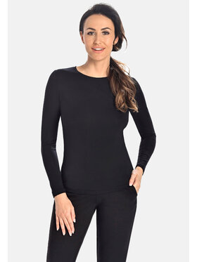 Teyli Teyli Bluzka damska bambusowa Aria Czarny Standard Fit