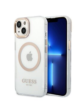 Guess Guess Etui na telefon iPhone 14 Złoty