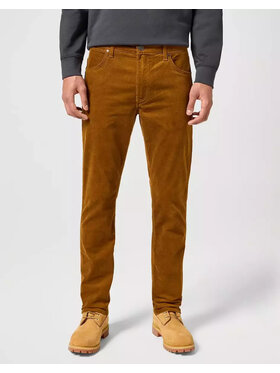 Wrangler Wrangler Spodnie materiałowe GREENSBORO Brązowy Regular Fit