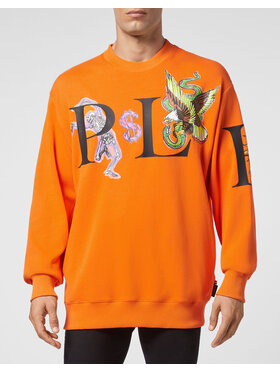 PHILIPP PLEIN PHILIPP PLEIN Felpa 283 Arancione Regular Fit