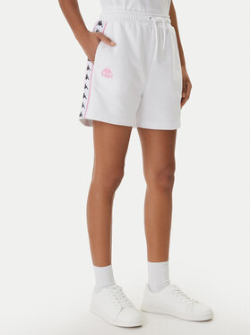 Kappa Kappa Pantaloni scurți sport Banda Ivissa 361R6NW Alb Regular Fit