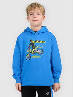 4F 4F Bluza ESPORTS RACING Niebieski Loose Fit