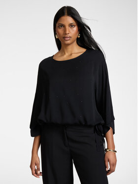 Elena Mirò Elena Mirò Bluzka 2220E000322N033 Czarny Boxy Fit