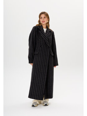 Mirons Mirons Płaszcz przejściowy Soft Czarny Oversize