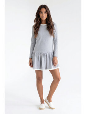 FIGL FIGL Sukienka codzienna M1379 Szary Straight Fit