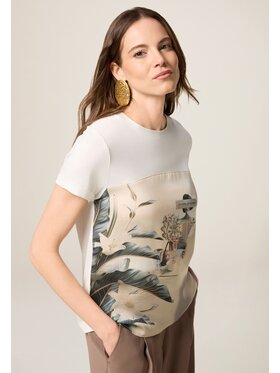 Oltre Oltre T-Shirt G070J004290N011 Biały Regular Fit