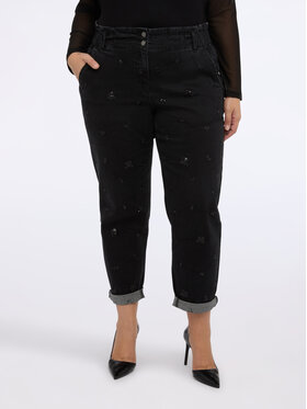 Fiorella Rubino Fiorella Rubino Jeansy P444T005109N033 Czarny Cropp Fit
