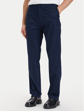 Calvin Klein Calvin Klein Chinosy LV04LH600G Granatowy Straight Fit