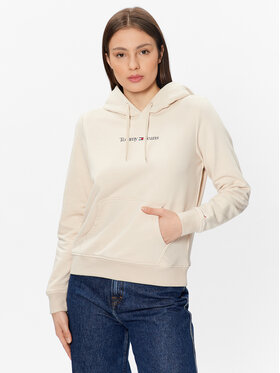 Tommy Jeans Tommy Jeans Bluza Serif Linear DW0DW15649 Beżowy Regular Fit