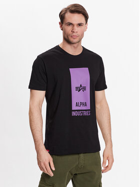 Alpha Industries Alpha Industries T-Shirt Block Logo T Černá Regular Fit