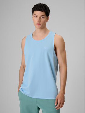 4F 4F Tank top BASIC 5 Niebieski jasny Regular Fit