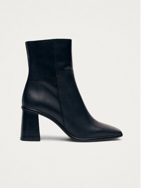 ALOHAS ALOHAS Botki West Vintage Total Black Leather Ankle Boots Czarny