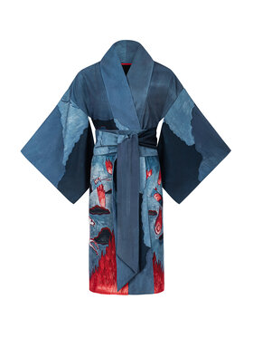 HAWROT HAWROT Sukienka codzienna Kimono DZIECKO Niebieski Oversize