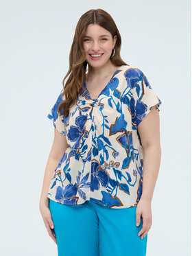 Fiorella Rubino Fiorella Rubino Bluzka 2094T002480N0R2 Niebieski Flared Fit