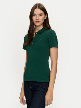 Tommy Hilfiger Tommy Hilfiger Polo 1985 WW0WW43225 Zaļš Slim Fit