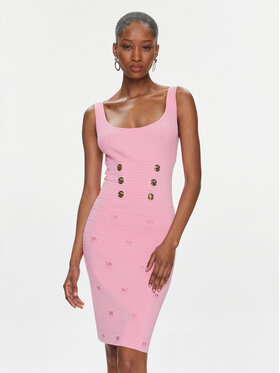 Pinko Pinko Sukienka dzianinowa Cactus 102879 A1LK Różowy Slim Fit