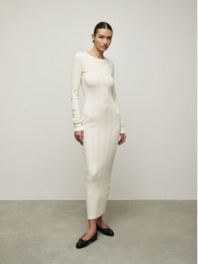 La Mania La Mania Sukienka codzienna WILLOW Biały Classic Fit